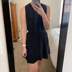 Madewell silk black dress.